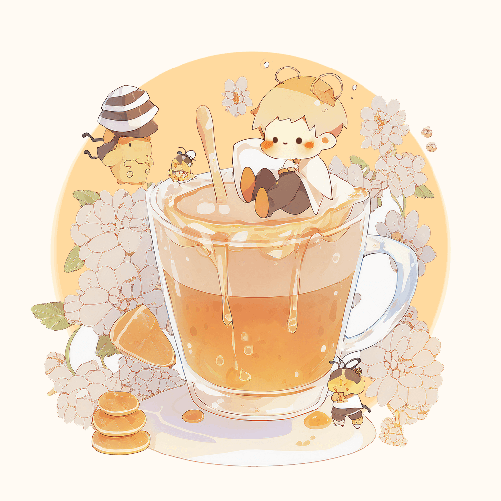療癒熱情蜂蜜奶茶系